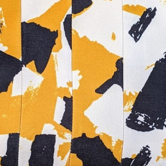 H&M Stretch Fit & Flare, Yellow / Black Dress, Sz. - Picture 3 of 4